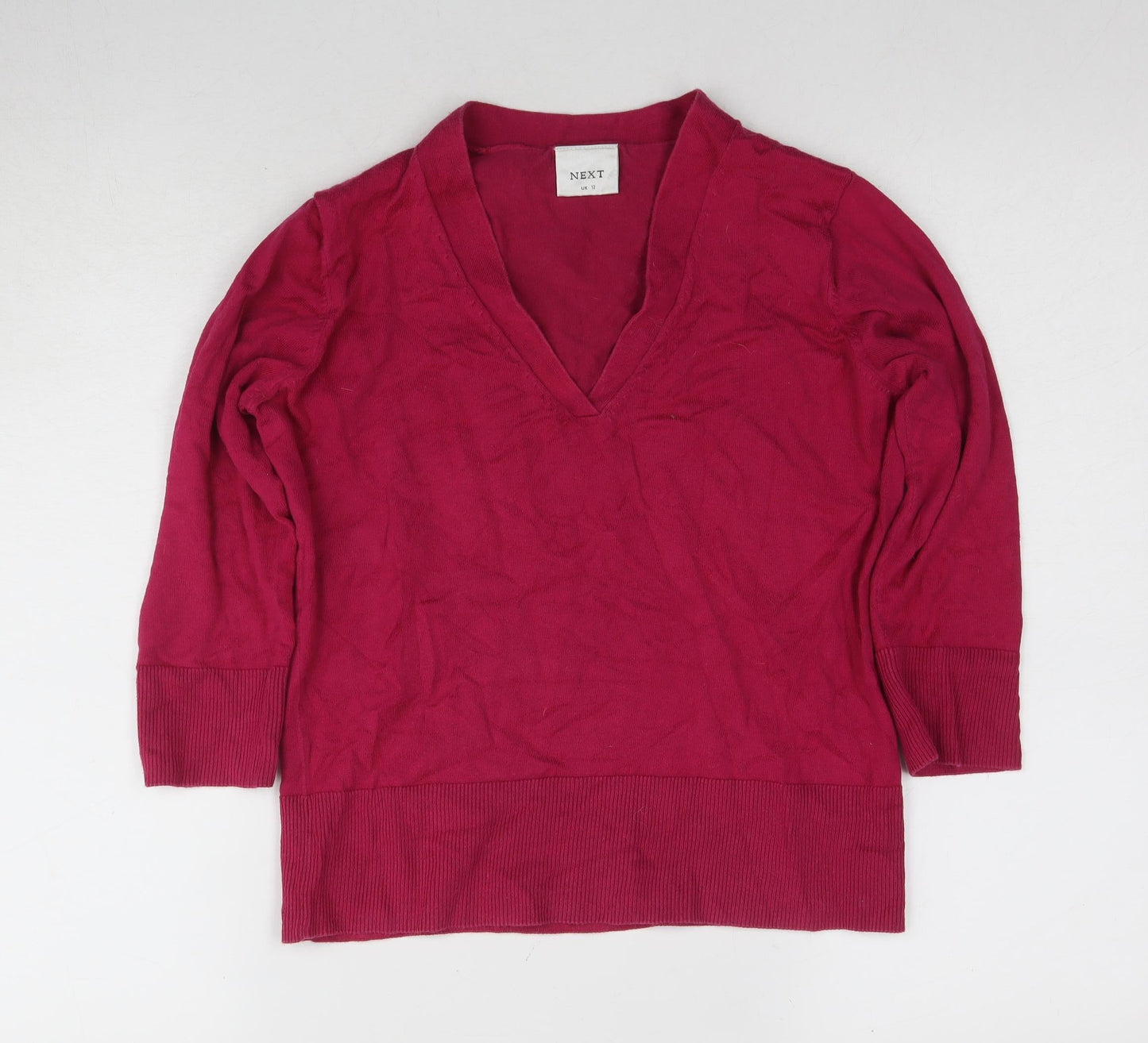 NEXT Women's Red Long Sleeve Basic Top Size 12