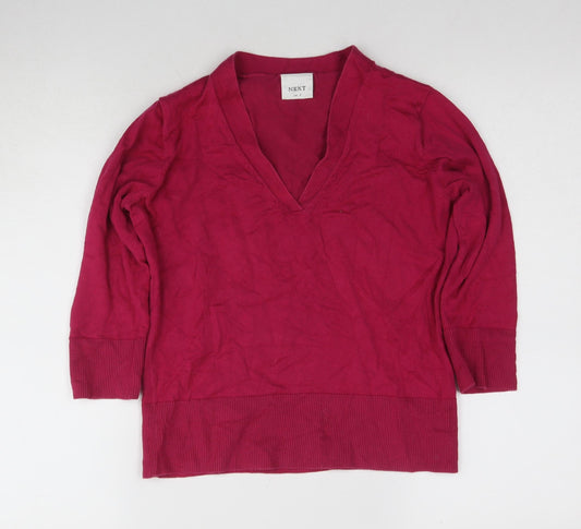 NEXT Women's Red Long Sleeve Basic Top Size 12