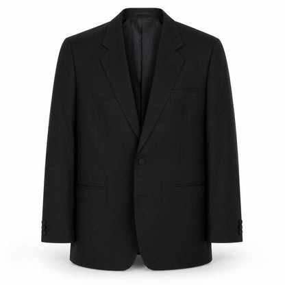 First Avenue Men's Black Regular Fit Blazer, Size 44R