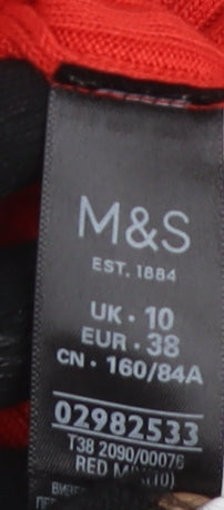 Marks & Spencer Red Women's Size 10 Ringer Jersey