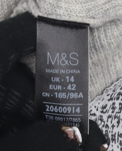 Marks and Spencer Women's Grey Pullover Jumper Size 14