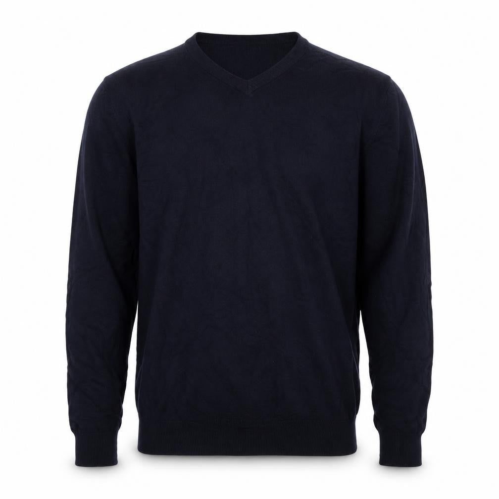 Christiano Balducci Men's Black V-Neck Pullover Jumper M