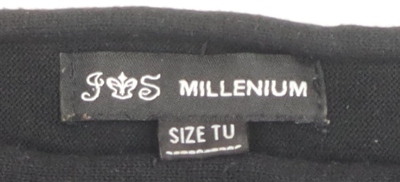 Millenium Black Women's Blouse 3/4 Sleeve One Size
