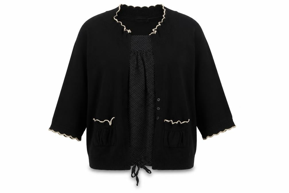 Per Una Women's Black Kimono Style Top Size 14