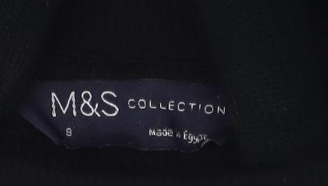 Marks and Spencer Women's Black Crew Neck T-Shirt Size 12