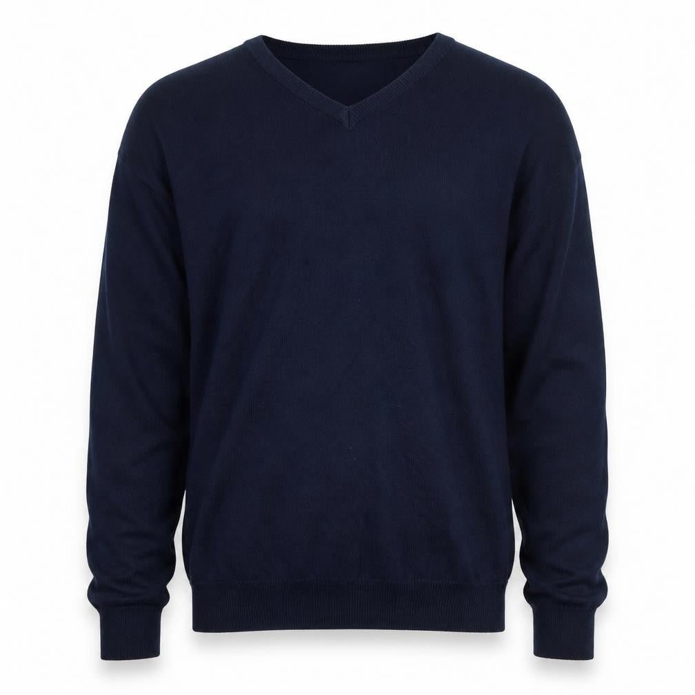 Cotton Valley Men's Blue V-Neck Pullover Jumper M