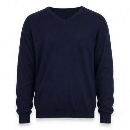 Cotton Valley Men's Blue V-Neck Pullover Jumper M