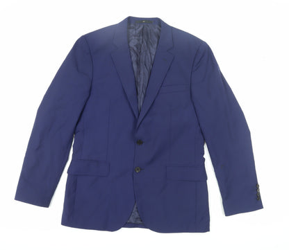 Additional front view of Jaeger Men's Blue Suit Jacket 40R Regular Fit