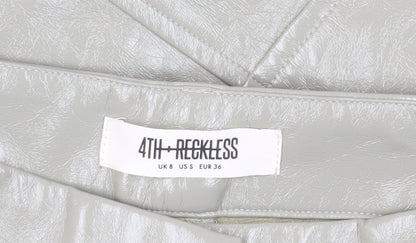 4th & Reckless Women's Grey Straight Trousers Size 8