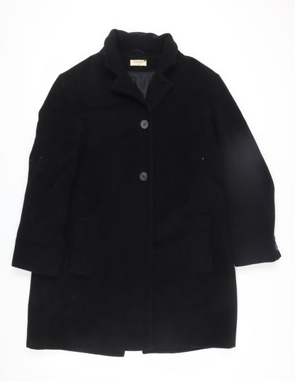 Additional front view of Kaliko Women's Black Mid-Length Overcoat, size 14
