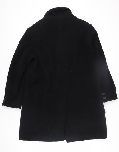 Back view of Kaliko Women's Black Mid-Length Overcoat, size 14