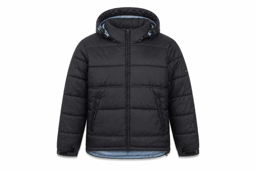 TOG24 Men's Black Puffer Jacket S Hooded Casual Winter