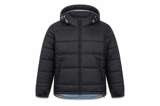 TOG24 Men's Black Puffer Jacket S Hooded Casual Winter