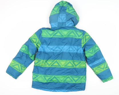 Back view of Acca Mukka boys’ blue green puffer jacket 11-12 years
