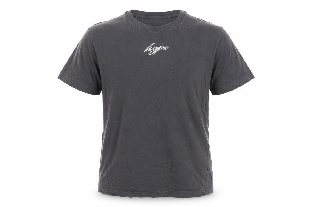 Hype Boys Black Cotton T-Shirt, Size 13 Years, Casual
