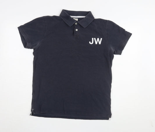 Jack Wills Men's Black Polo Shirt M