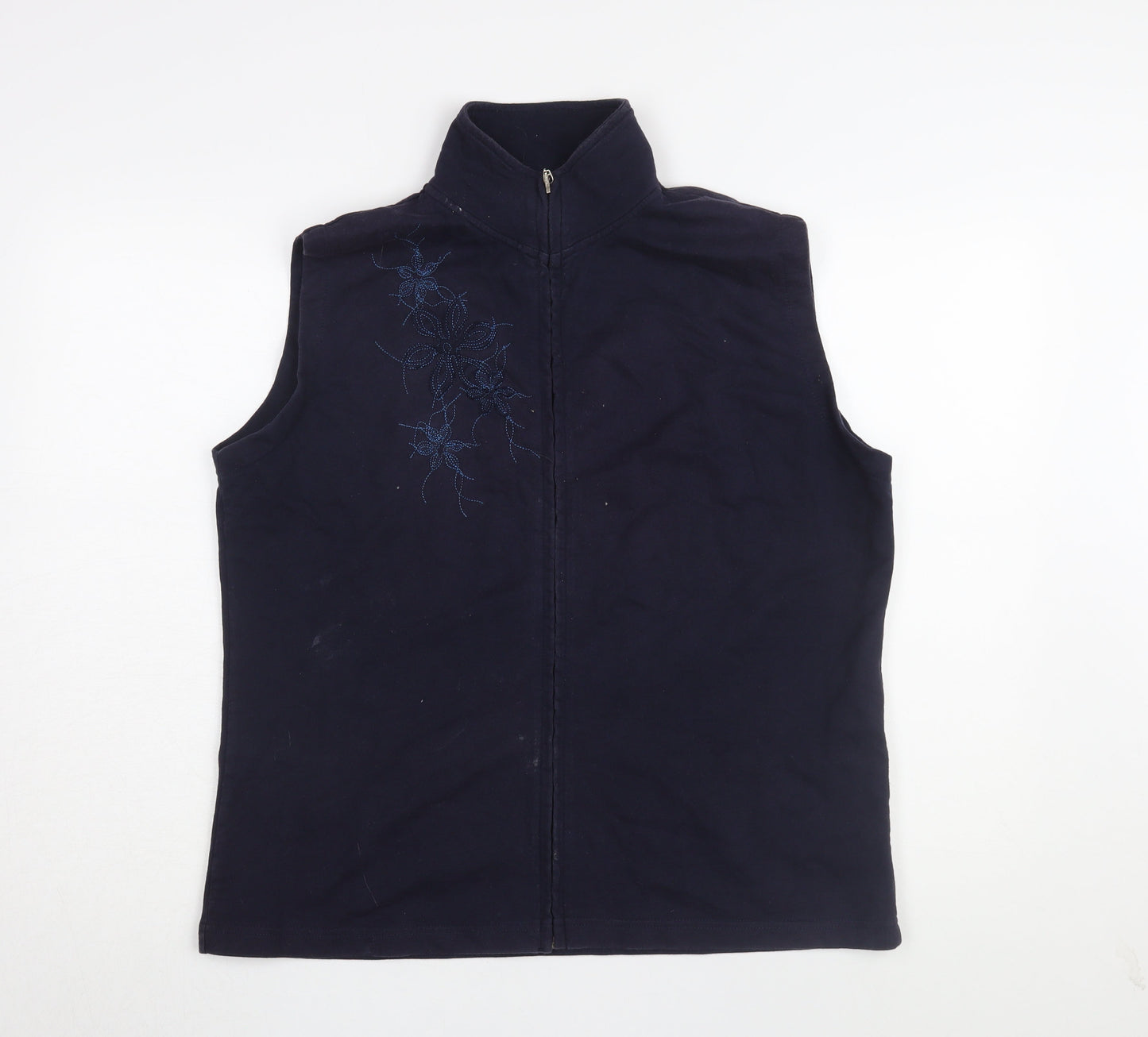 Style by EWM Women's Blue Cotton Waistcoat L