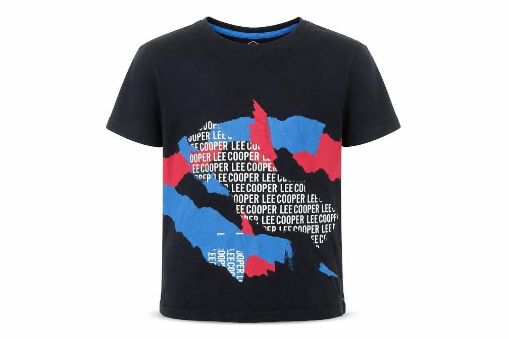 Lee Cooper Boys Black Graphic T-Shirt 10-11 Years - Casual Style