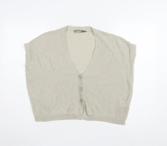 Sandwich Women's Beige V-Neck Cardigan, Size S