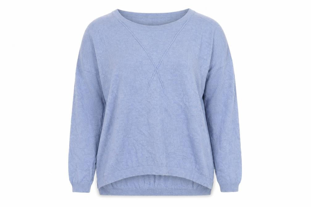 Great Plains Women's Blue S Crew Neck Pullover Jumper