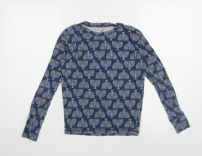Additional front view of Gap girls’ blue graphic print long sleeve t-shirt, 14 years
