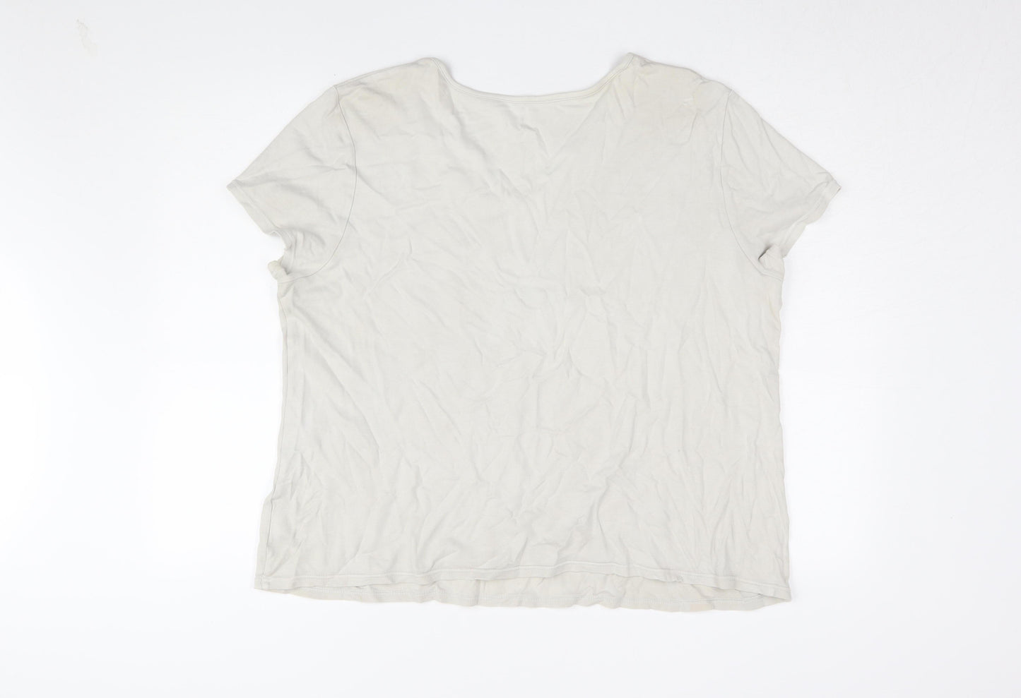 White Stag Women's Embroidered T-Shirt, 2XL White Floral