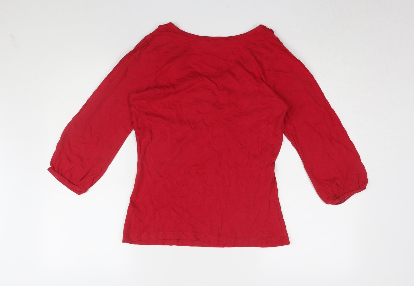 Red Herring Women's Red Beaded Blouse, Size 10