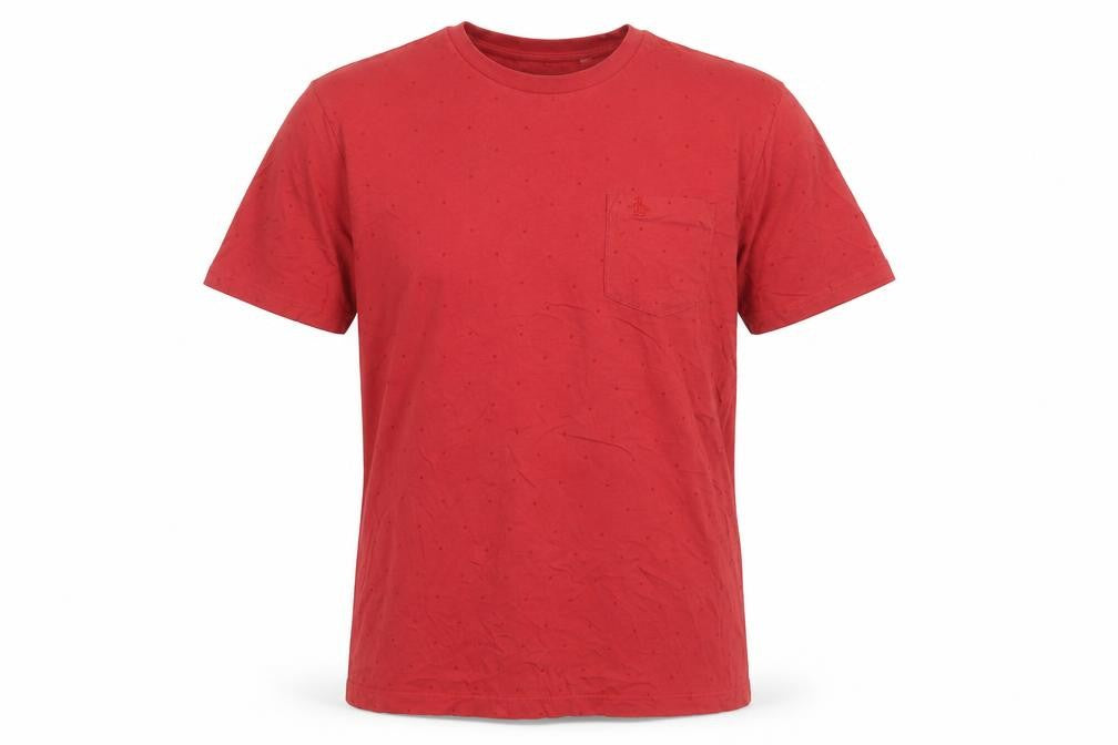 Original Penguin Men's Red Polka Dot Short Sleeve T-Shirt L