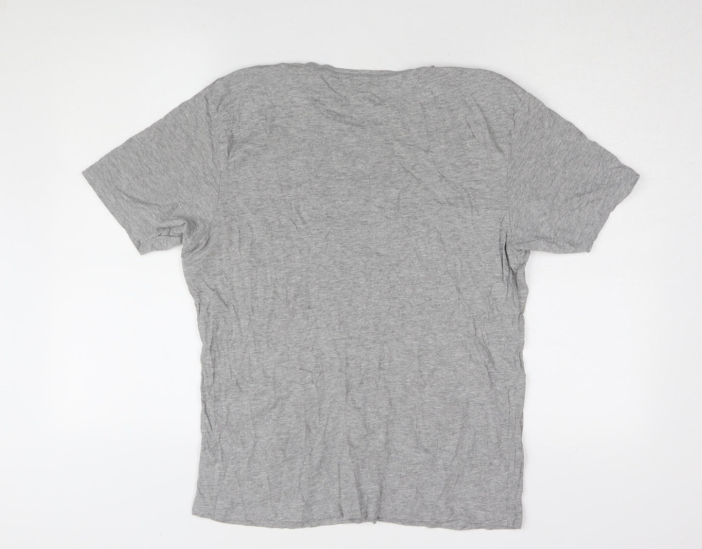 Farah Men's Grey Large T-Shirt, Short Sleeve, Crew Neck