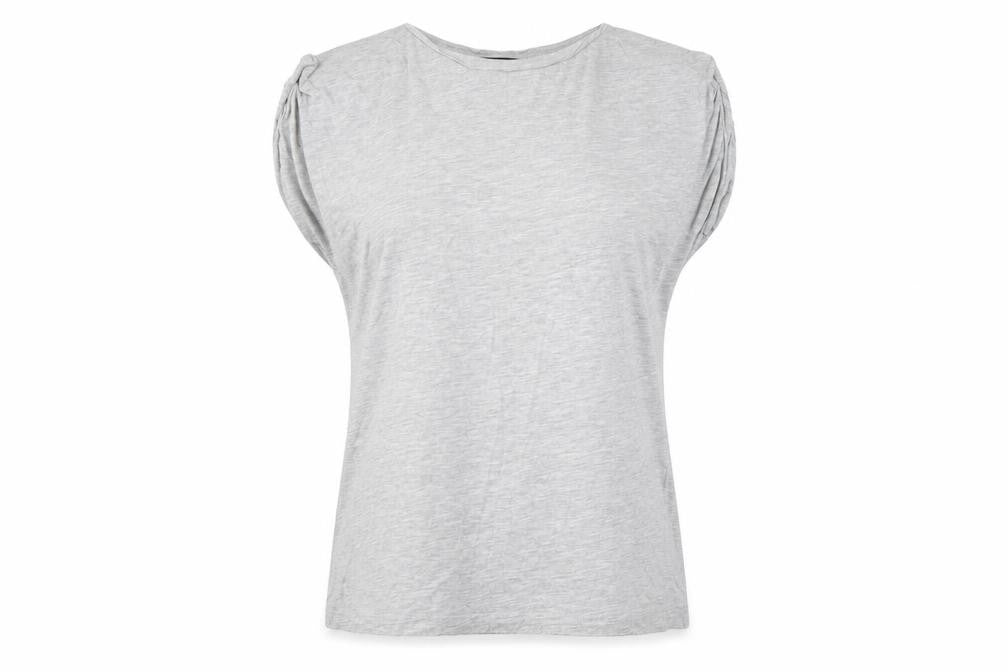Miss Selfridge Grey Basic T-Shirt, Size 12, Women
