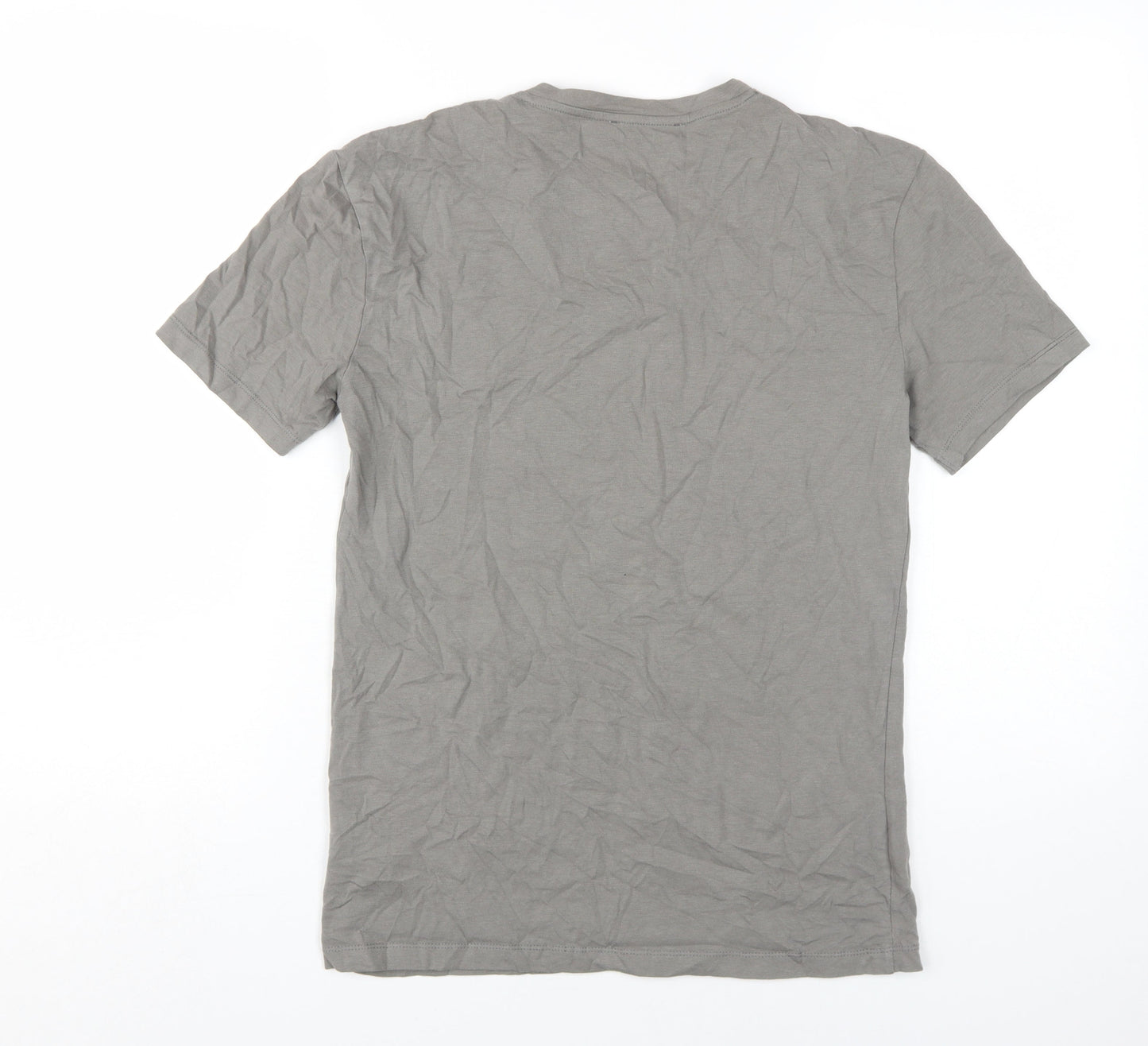Zara Unisex Grey Basic T-Shirt, Short Sleeve, Size S