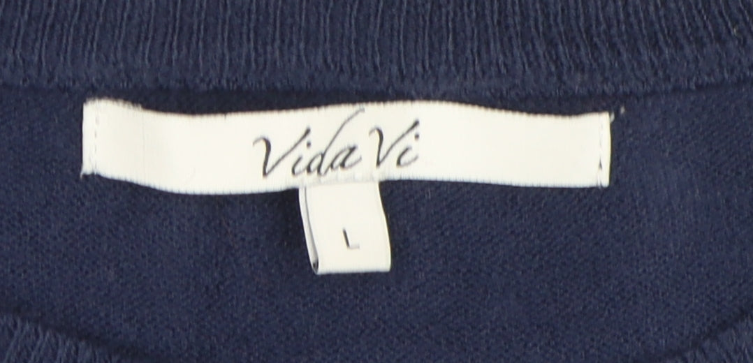 VidaVi Women's Blue Pullover Jumper, Size L