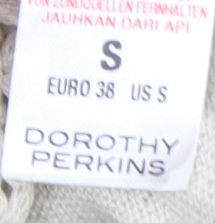 Dorothy Perkins Women's Beige Fringe Cardigan S