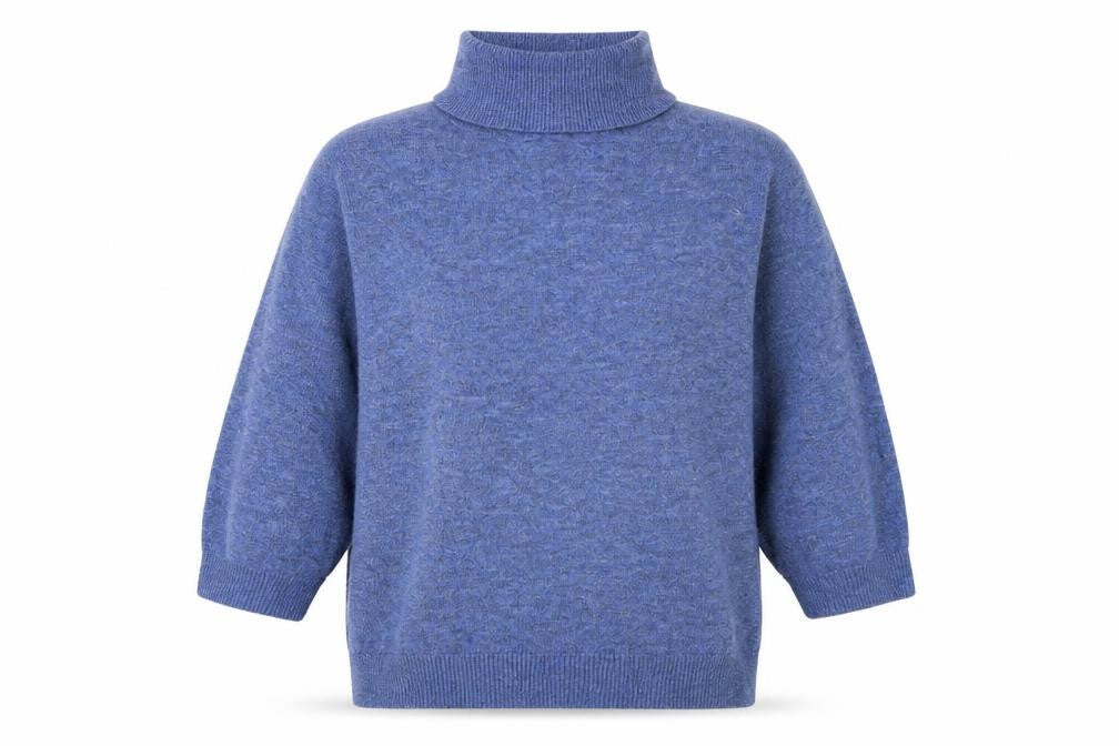 H&M Women's Blue Roll Neck Pullover Jumper Size L