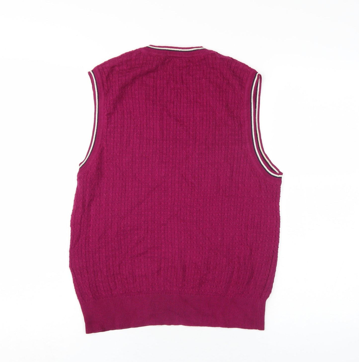 Ashworth Men's Multicoloured Vest, Size S, Cotton Knit