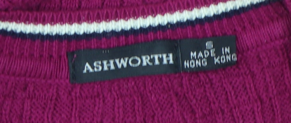 Ashworth Men's Multicoloured Vest, Size S, Cotton Knit