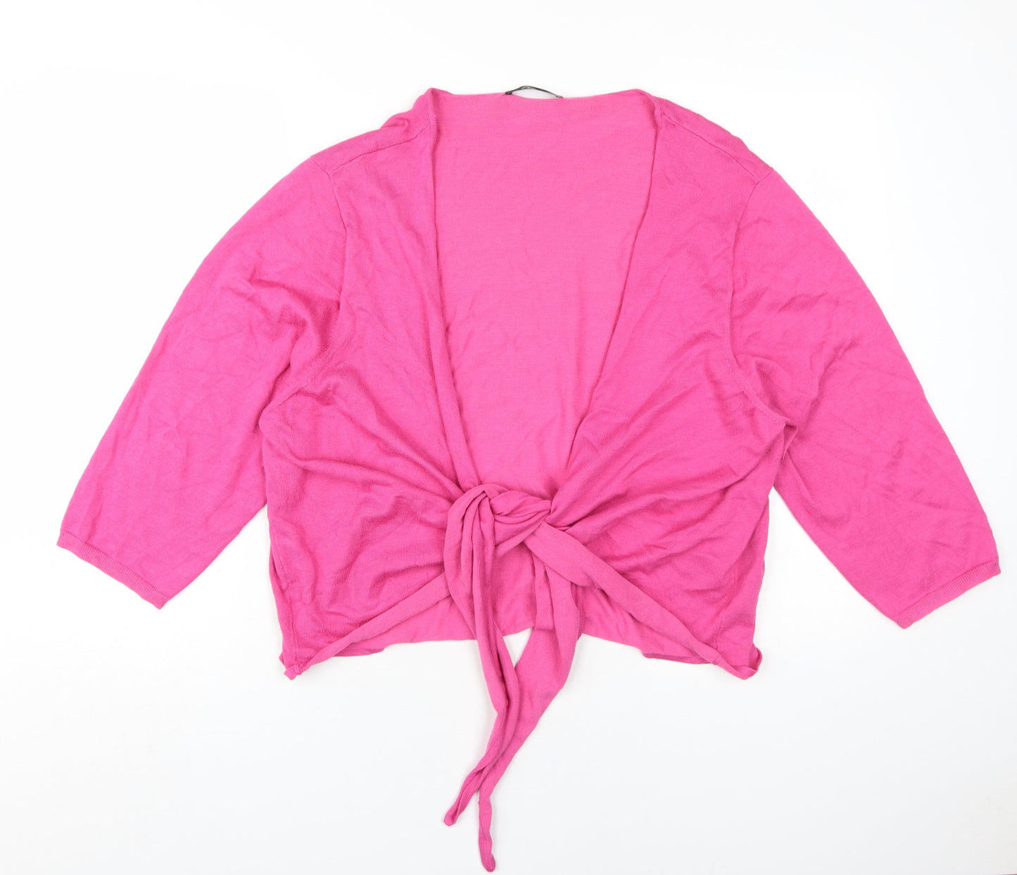 Bm Collection Women's Pink Cardigan XL 3/4 Sleeve