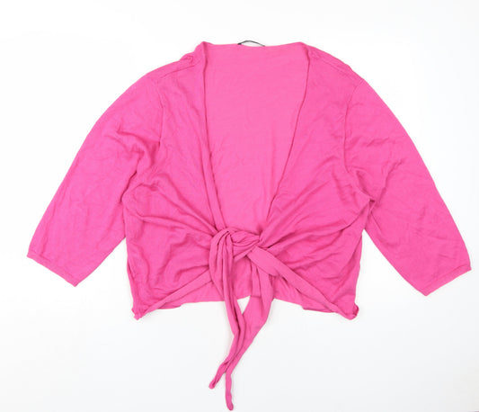 Bm Collection Women's Pink Cardigan XL 3/4 Sleeve