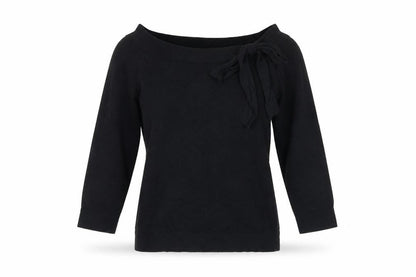 Marks & Spencer Women's Black Bow Blouse Size 10 Basic
