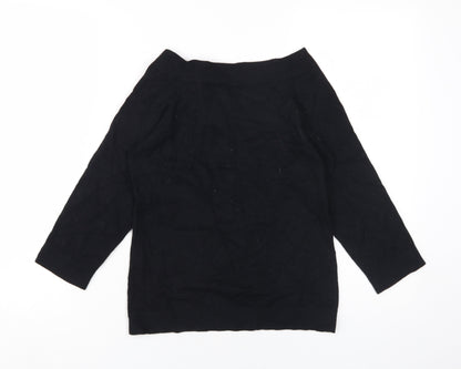 Marks & Spencer Women's Black Bow Blouse Size 10 Basic