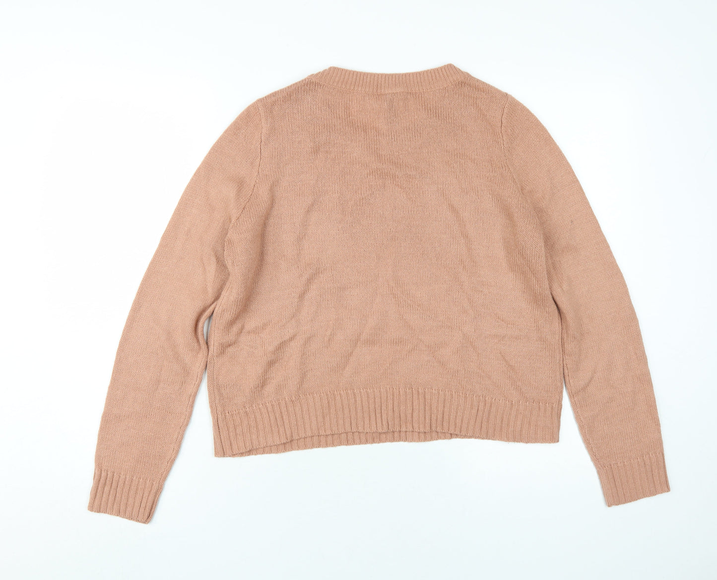 H&M Women's Beige Pullover Jumper, Size M