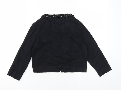 Pomodoro Women's Black 100% Cotton Cardigan Size 10