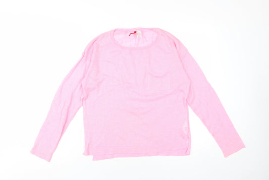 H&M Women's Pink Pullover Jumper, Regular Fit, S