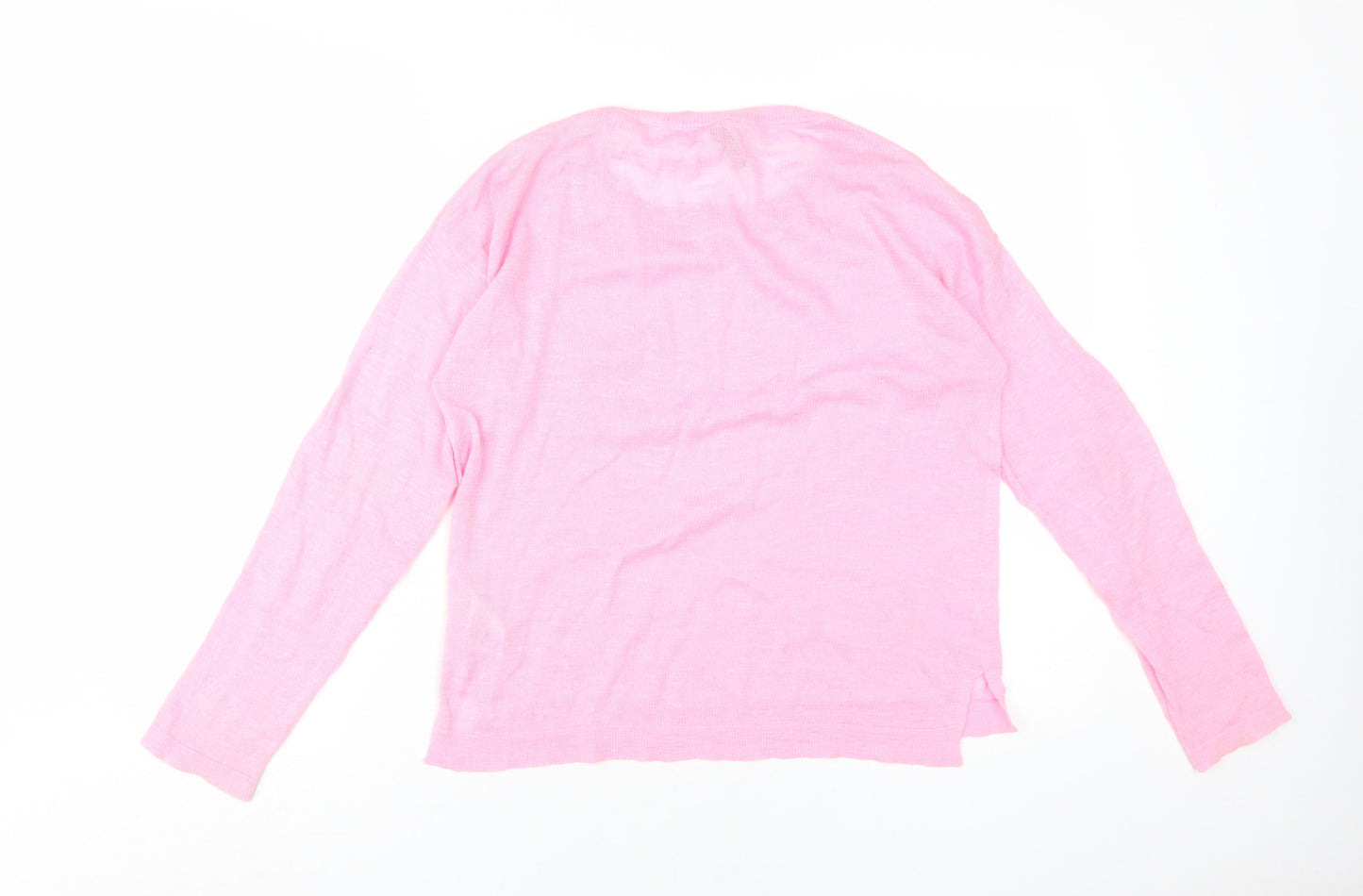 H&M Women's Pink Pullover Jumper, Regular Fit, S