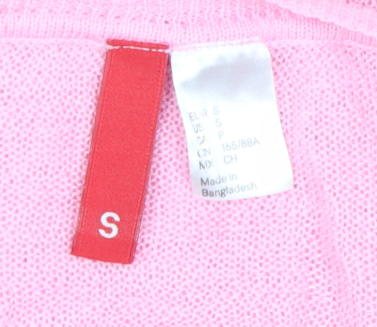 H&M Women's Pink Pullover Jumper, Regular Fit, S