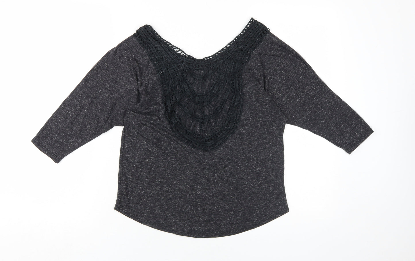 Ginger G Women's Black Crochet Blouse, Size S