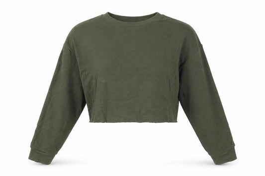 Zara Women's Green Pullover Sweatshirt Size 10