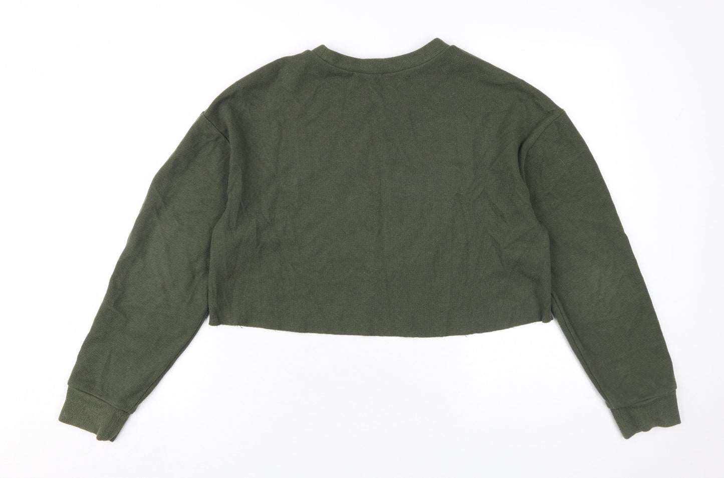 Zara Women's Green Pullover Sweatshirt Size 10