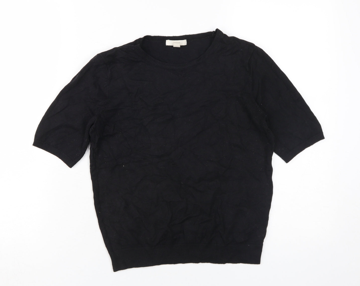 H&M Women's Black Crew Neck Jumper Size S