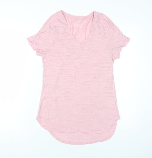 Next Women's Pink V-Neck T-Shirt Size 8
